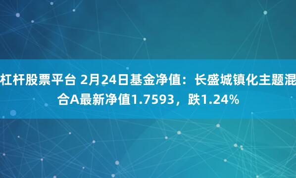 杠杆股票平台 2月24日基金净值：长盛城镇化主题混合A最新净值1.7593，跌1.24%